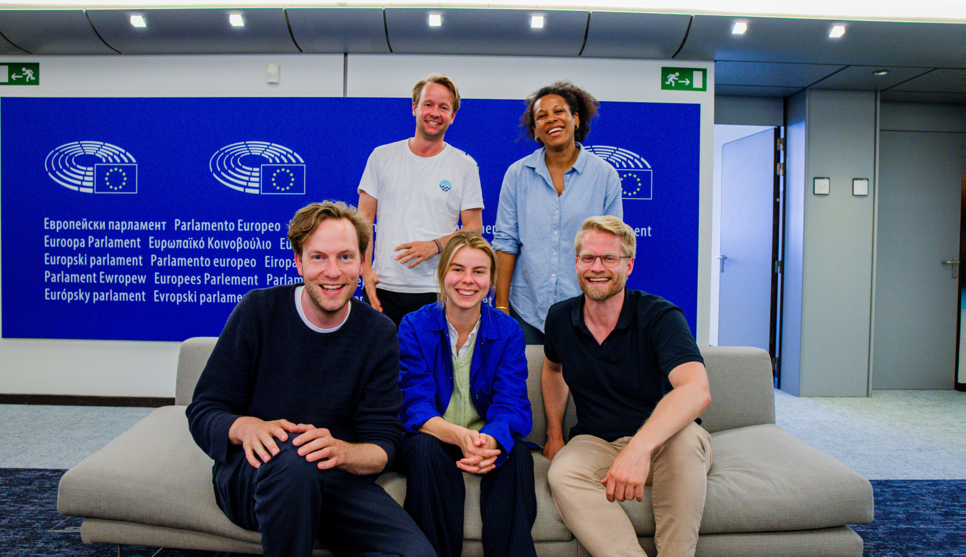 Our MEPs, Ranier van Lanschot, Nela Riehl, Damian Boeselager, Anna Strolenberg, Kai Tegethoff