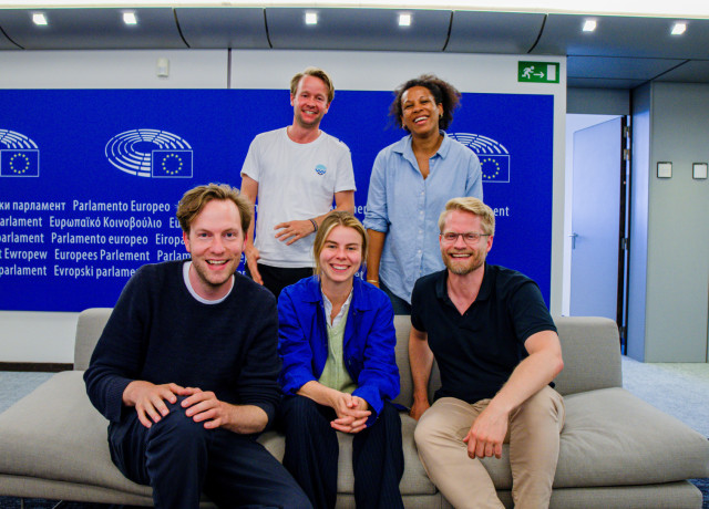 Our MEPs, Ranier van Lanschot, Nela Riehl, Damian Boeselager, Anna Strolenberg, Kai Tegethoff